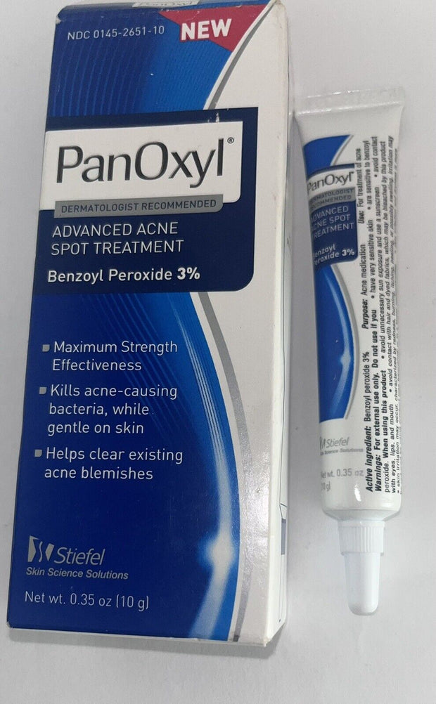 PanOxyl Advanced Acne Spot Treatment. Full size 10g. Discontinued