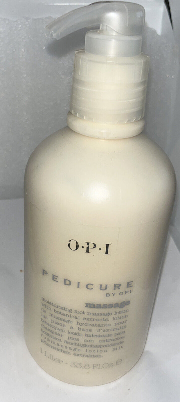 OPI Pedicure MASSAGE Moisturizing Foot Lotion 33.8 oz / 1 Liter