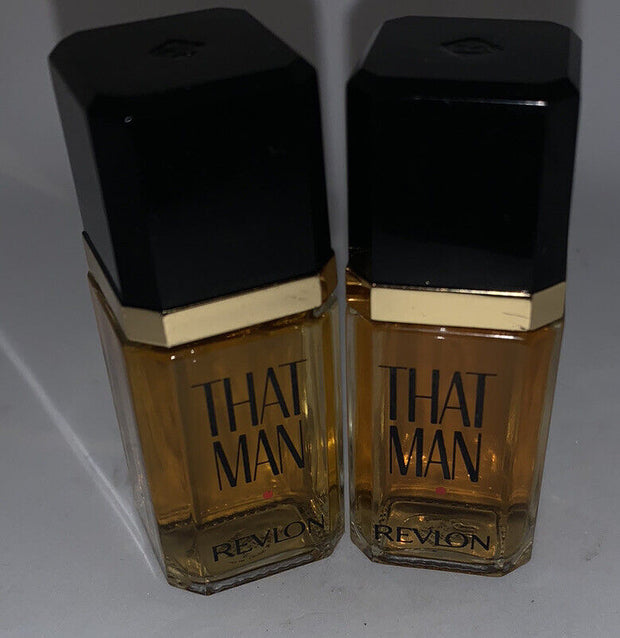 Lot of Two That Man By Revlon Cologne Splash .5oz Each