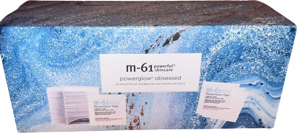 M-61  POWERGLOW PEEL 1 MINUTE 1 STEP EXFOLIATING FACIAL PEEL 100 PACKETS. NEW