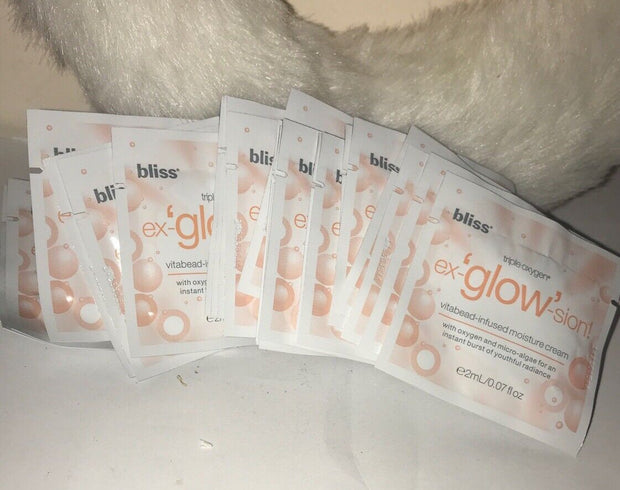 25  BLISS Triple Oxygen ex-GLOW-sion Vitabead Infused Moisture Cream 0.07oz ea