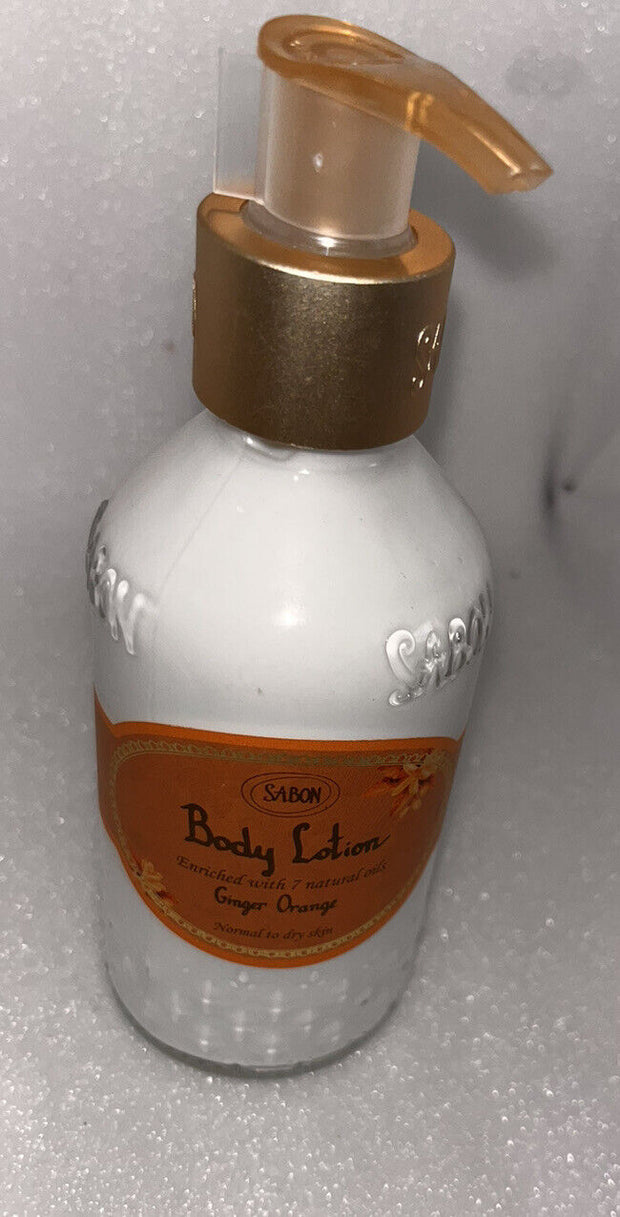 Sabon Ginger Orange Body Lotion Enriched With 7 Natural Oils- 7oz / 200ml - New