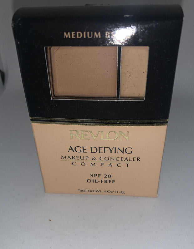 Revlon Age Defying Makeup & Concealer Compact MEDIUM BEIGE NEW.