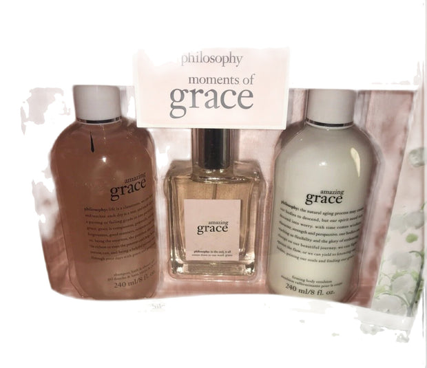 Philosophy Amazing Grace Eau De Toilette Spray,Shampoo,Firming Body Emulsion