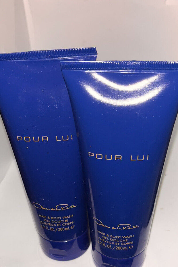 X2 Oscar Pour Lui by Oscar de la Renta Hair And Body Wash 6.7 oz Each