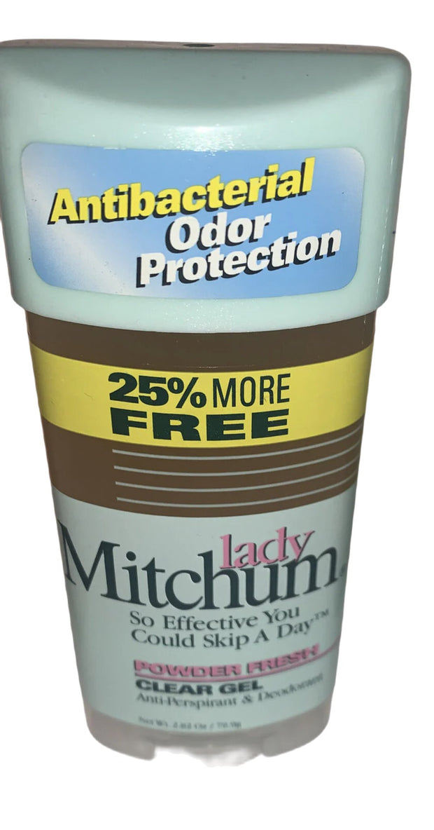 Lady Mitchum Clear Gel Antiperspirant & Deodorant, Powder Fresh- 2.82 Oz Vintage