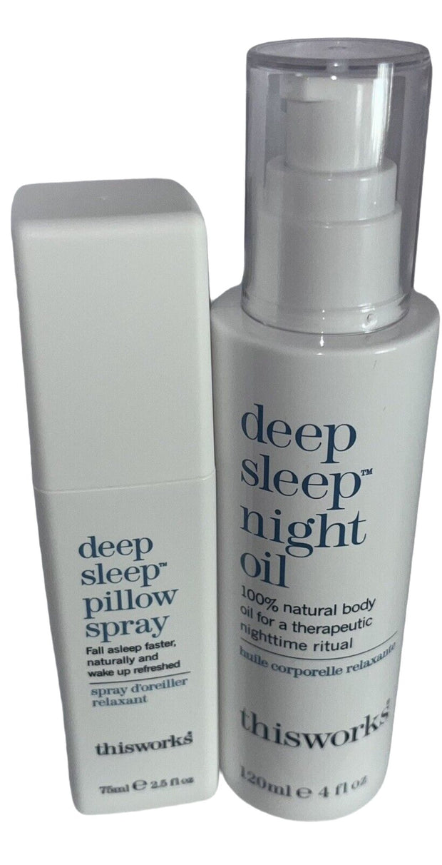 This Works Pillow Spray 2.5 oz & Deep sleep night oil 4 oz