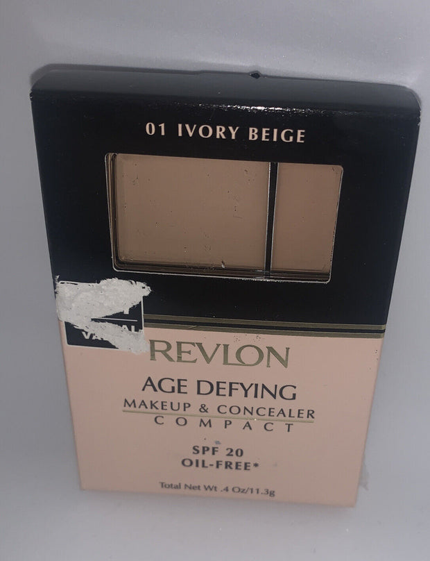 Revlon Age Defying Makeup & Concealer Compact IVORY BEIGE NEW.