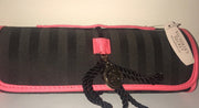 Victoria's Secret, travel With Me, Roll Up Cosmetic Bag w/ Bow, BLACK NWT