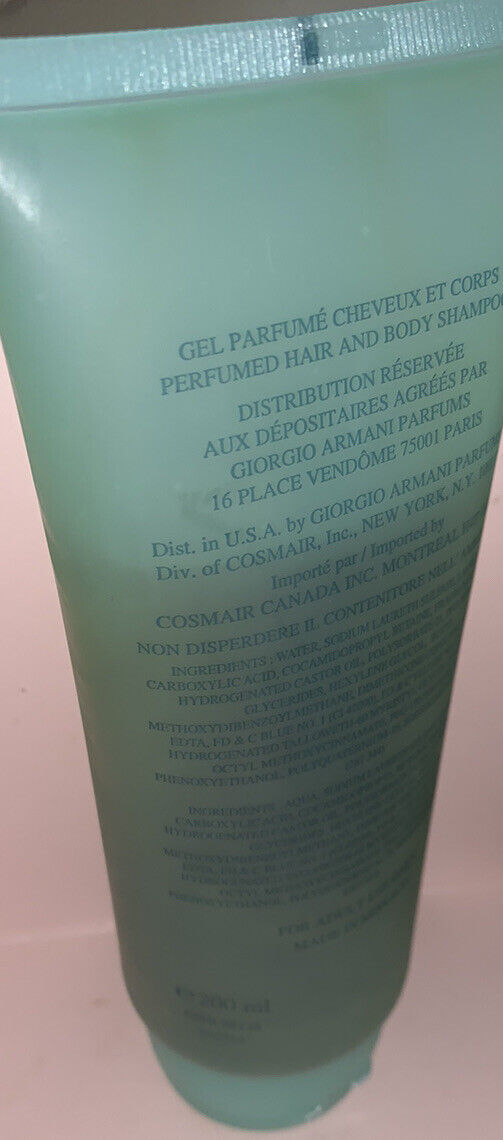 Acqua di Gio Women Giorgio Armani Perfumed Hair and Body Shampoo 6.7 fl Oz