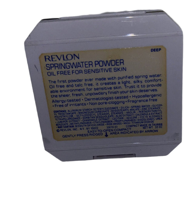 Revlon Springwater Powder Oil-Free Make-Up For Sensitive Skin DEEP