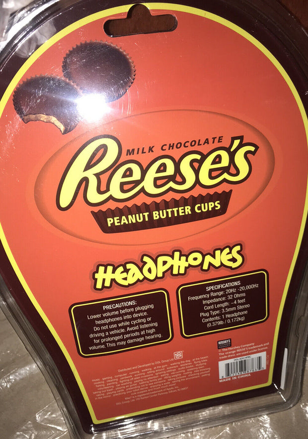 Reeses Peanut Butter Cups Headphones Hershey .NEW IN BOX