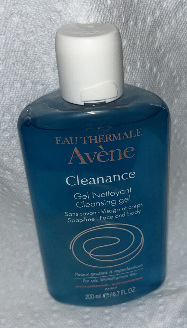 Eau Thermale Avene Cleanance Cleansing Gel Soap Free Cleanser for Acne 6.7 Oz