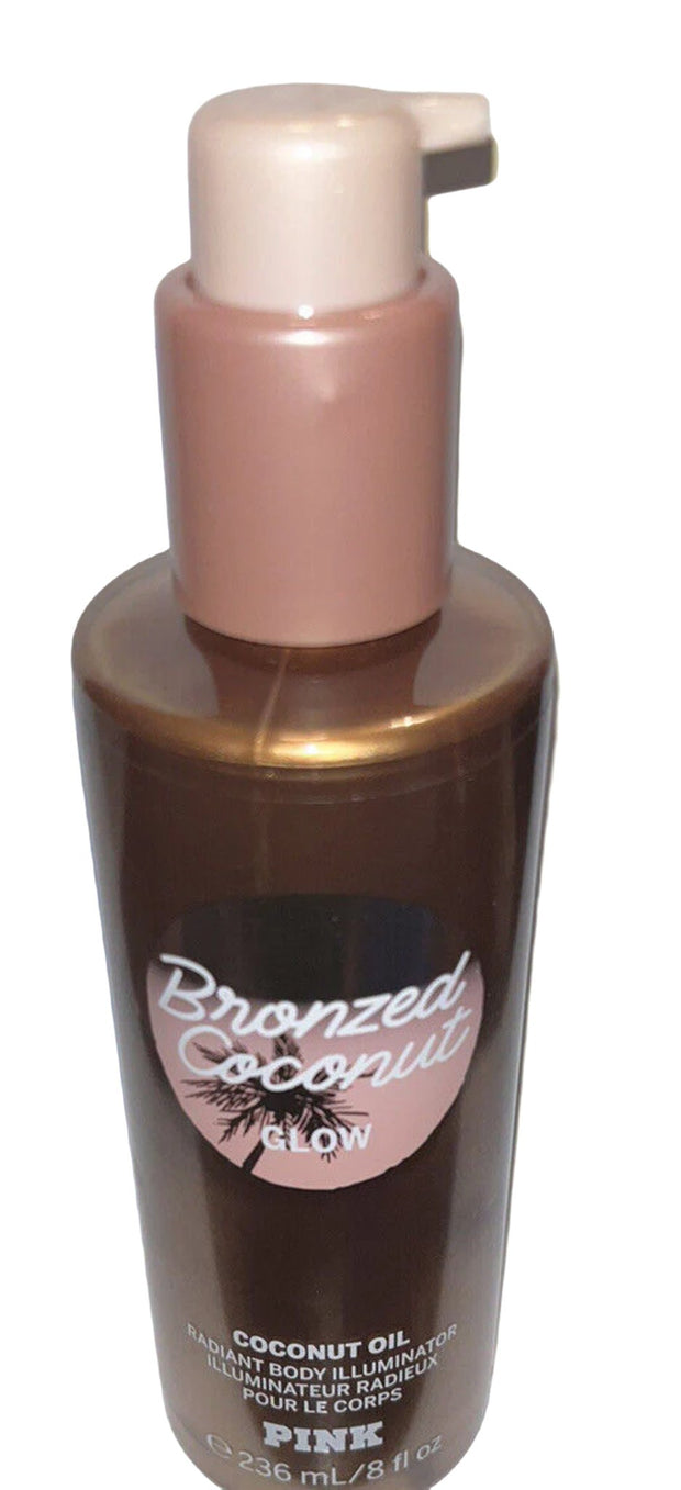 VICTORIA'S SECRET PINK BRONZED GLOW COCONUT OIL RADIANT ILLUMINATOR BRONZER 8 OZ