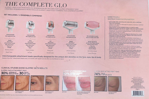 BeautyBio The Complete Glo GloPro + Pack N'Glo Microneedling Regeneration Set