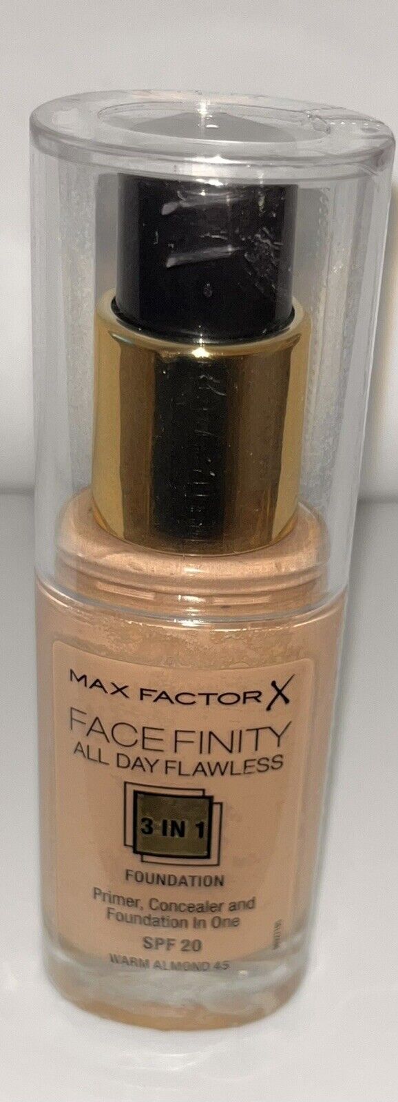 Max Factor FaceFinity 3 in 1 Foundation, Primer & Concealer, Warm Almond 45