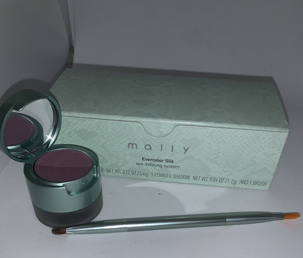 Mally Silk Eye Liner & Powder Eye Shadow Duo & Brush~ Dreamy Plum ~New In box