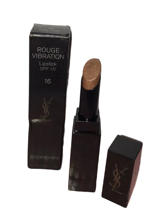 YSL Rouge Vibration Lipstick #16 Woody Rose Full Size 0.07 oz / 2 g Boxed