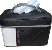 Victoria’s Secret Runway Vanity Train Case Makeup Bag~ BLACK / WHITE