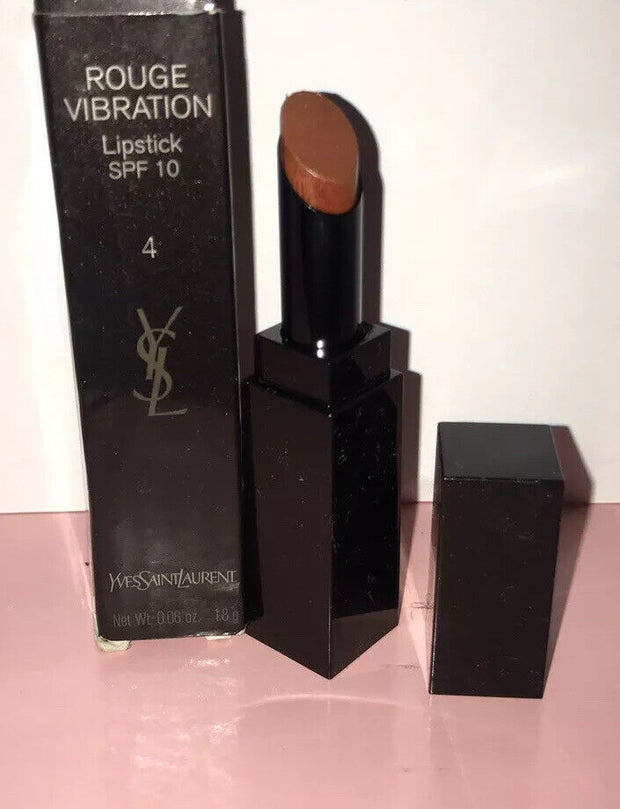 YSL Rouge Vibration Lipstick #4 Copper Beige Full Size 0.07 oz / 2 g Boxed