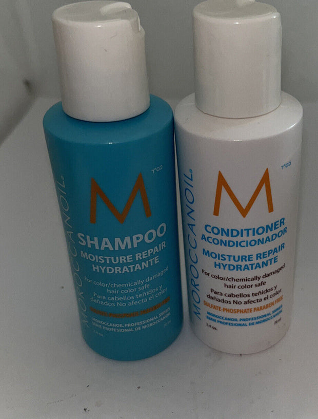 NEW Moroccanoil Moisture Repair Shampoo & Conditioner 2.4 oz/ 70 ml Travel Size