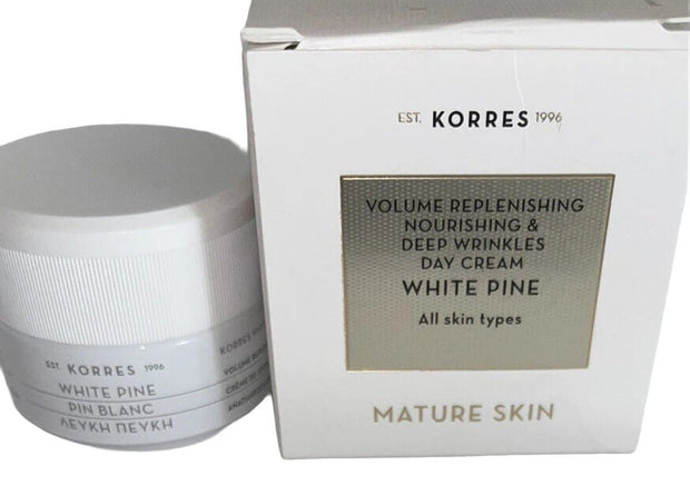 Korres White Pine Volume Replenishing Nourishing Deep Wrinkles Day Cream 1.35 Oz