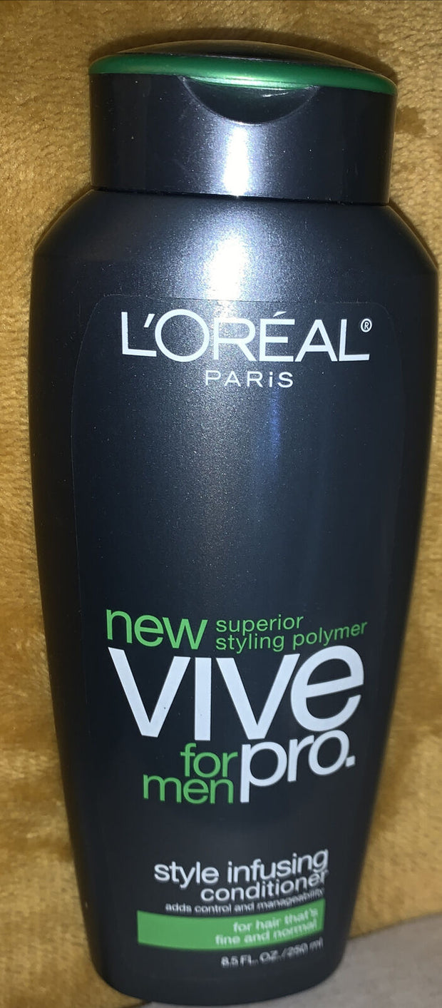 Loreal Paris Vive Pro For Men Style Infusing Conditioner Fine Normal Hair 8.5oz