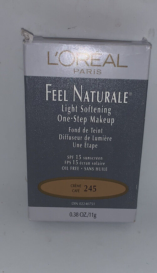 L'OREAL FEEL NATURALE LIGHT SOFTENING ONE STEP MAKEUP CREME CAFE #245 NEW