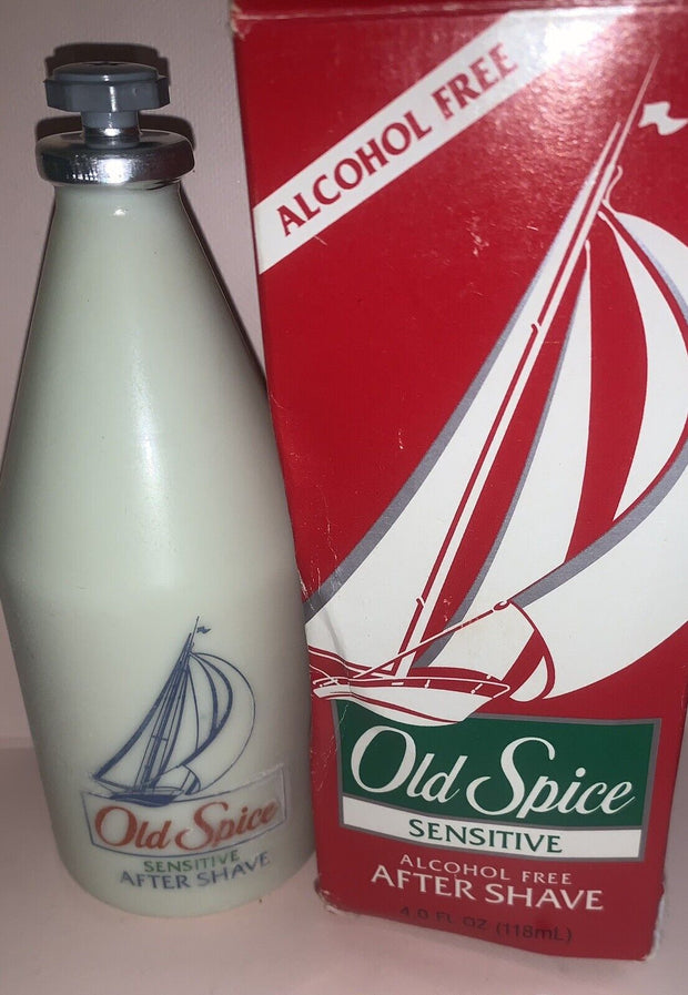 OLD SPICE AFTER SHAVE SENSITIVE ALCOHOL FREE 4.0 OZ VINTAGE