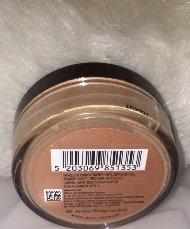 (x2) Korres Mineral Foundation Powder 05 Amber / Beige .26 Oz ~New, No Box