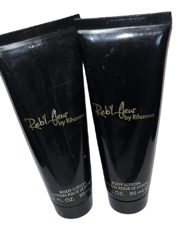 2X RIHANNA REB'L FLEUR By RIHANNA 3 Oz BODY LOTION