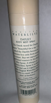 Alyssa Ashley English Waterlilys Body Mist Spray 4.5 fl oz DAYLILY