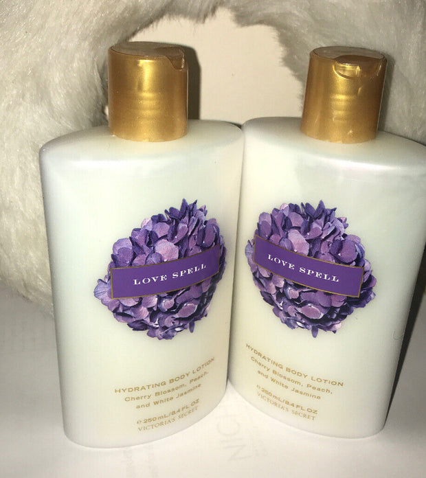 (x2) Victoria's Secret ~Love Spell ~ 8.4 oz Hydrating Body Lotion ~NEW