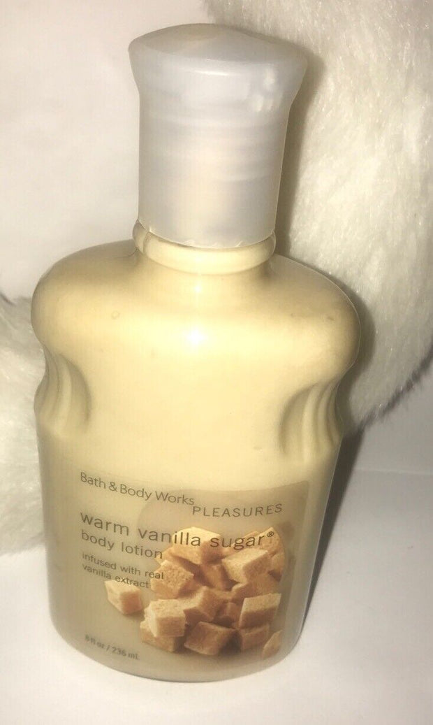 BATH AND BODY WORKS PLEASURES WARM VANILLA SUGAR BODY LOTION 8 FL OZ