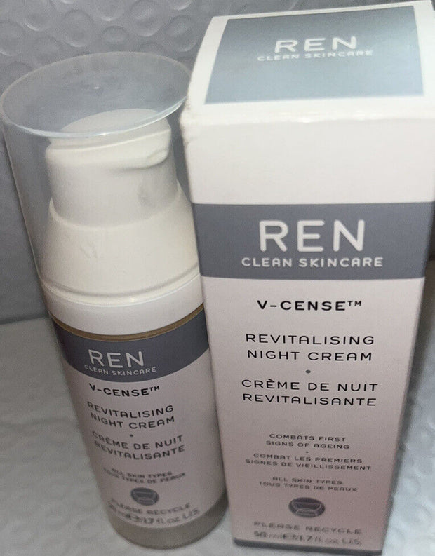 REN Clean Skincare V-Cense Revitalising Night Cream 50ml 1.7oz