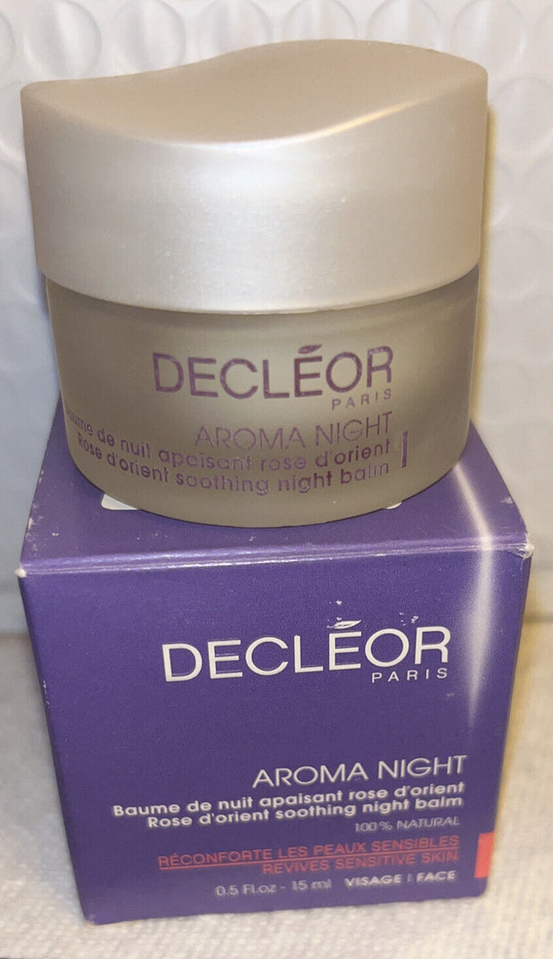 Decleor Aroma Night ROSE D'ORIENT Soothing NIGHT BALM 0.5 Oz New