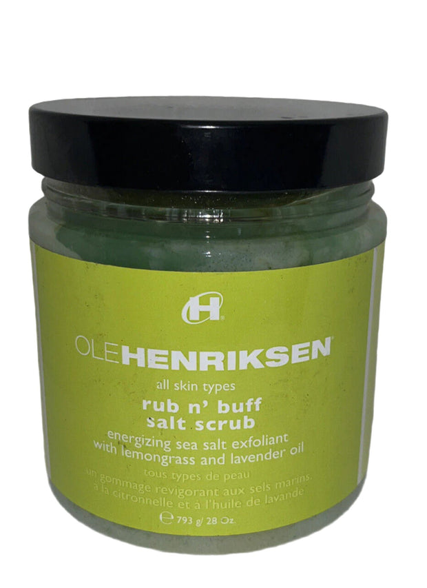 Ole Henriksen Rub N’ Buff Scrub 22 Oz Energizing Sea Salt Exfoliant.Lemongrass