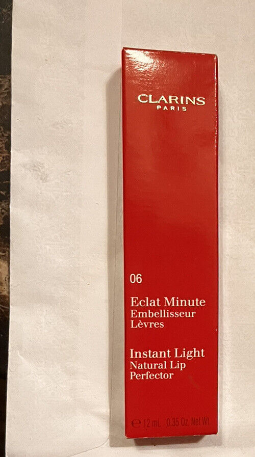 CLARINS INSTANT LIGHT NATURAL LIP PERFECTOR 12 ML/0.35 OZ. #06-ROSEWOOD SHIMMER