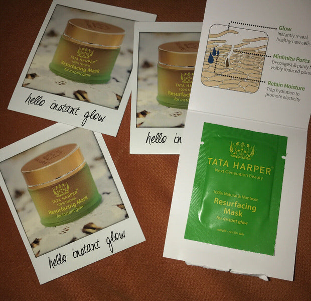 4x Tata Harper Resurfacing Mask sample Packets For Instant Glow