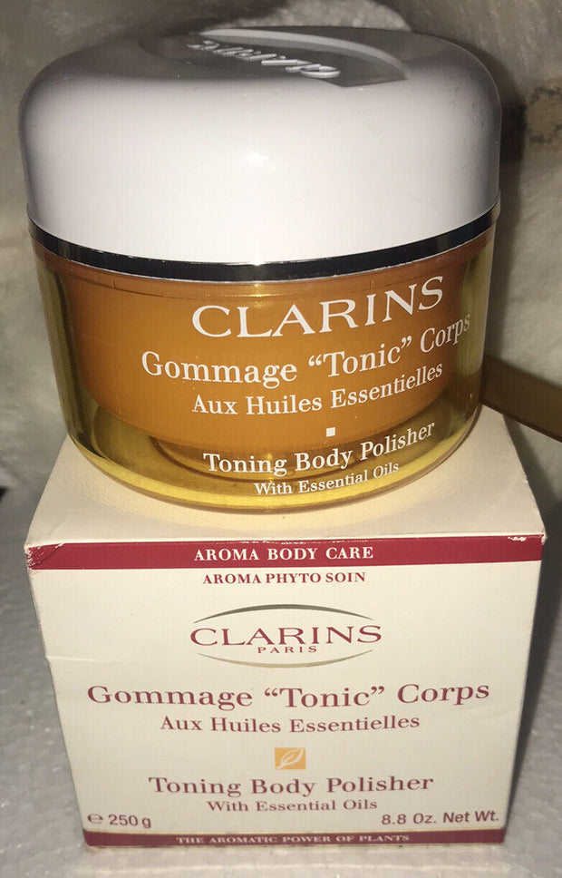 Clarins Toning Body Polisher With Essential Oils 8.8 Oz New In Box