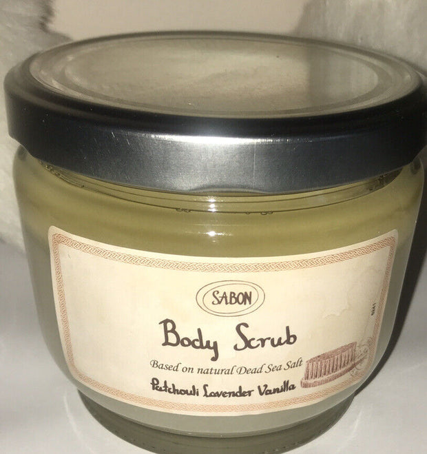 Sabon body scrub Patchouli Lavender Vanilla  600g-21.2oz. NEW