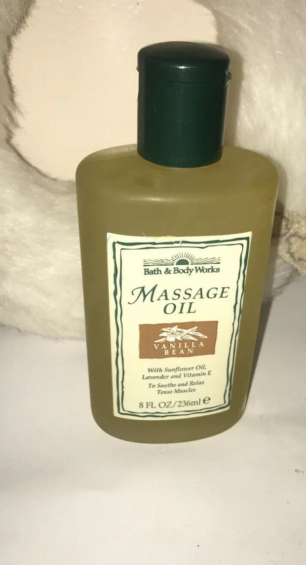 Bath & Body Works Vanilla Bean Massage Oil  8 Oz. SEALED .HTF