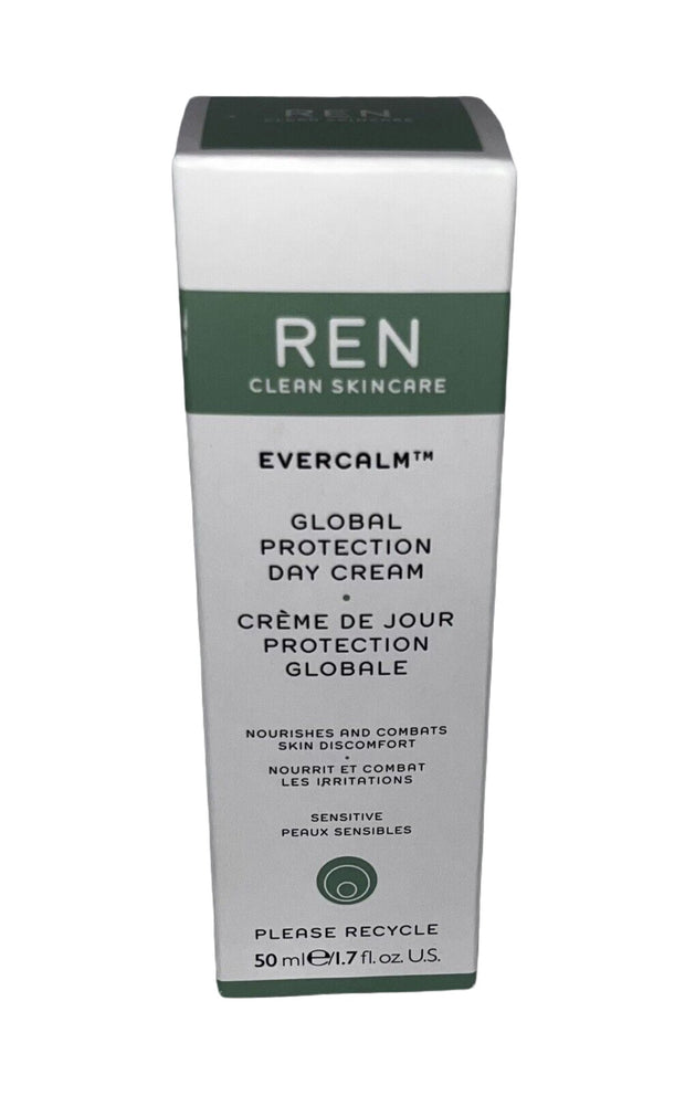 REN Clean Skincare Evercalm Global Protection Day Cream Full Size 1.7oz/50mL NIB