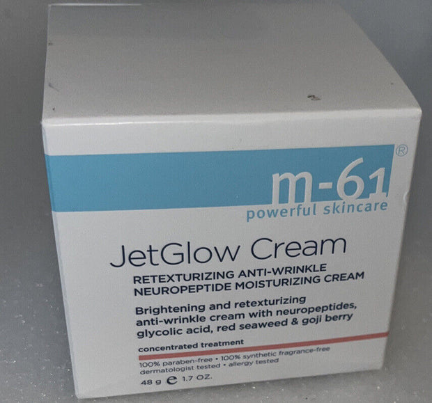 M-61 Jet Glow Neuropeptide Anti-Wrinkle Retexturizing Glow Cream 1.7oz Boxed