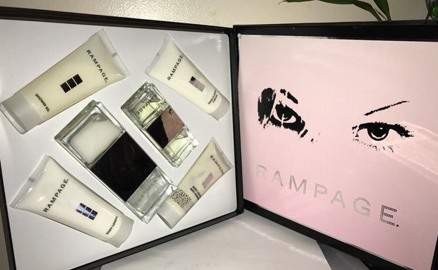 RAMPAGE 8 PCS BATH COLLECTION EAU DE PARFUM BODY LOTION SHOWER GEL BOXED