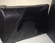 YSL Yves Saint Laurent Cosmetics Glossy BLACK  Makeup Purse Bag . New In Box