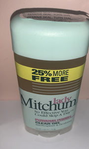 Lady Mitchum Clear Gel Antiperspirant & Deodorant, Powder Fresh- 2.82 Oz Vintage