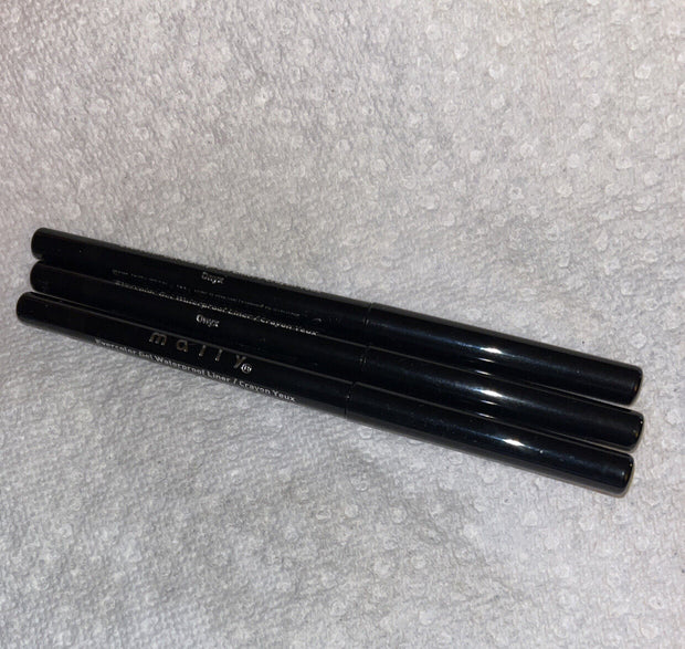 3x Mally Evercolor Gel Waterproof Eyeliner Liner ONYX (Black) Full Sz (Unbox)