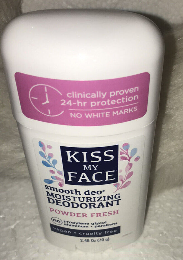 LOT OF 3 Kiss My Face Smooth Deo Moisturizing Deodorant Powder Fresh .NEW