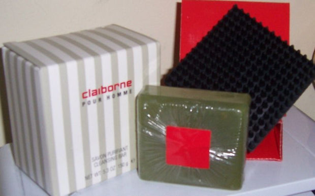 CLAIBORNE POUR HOMME CLEANSING BAR  (with stand) NIB